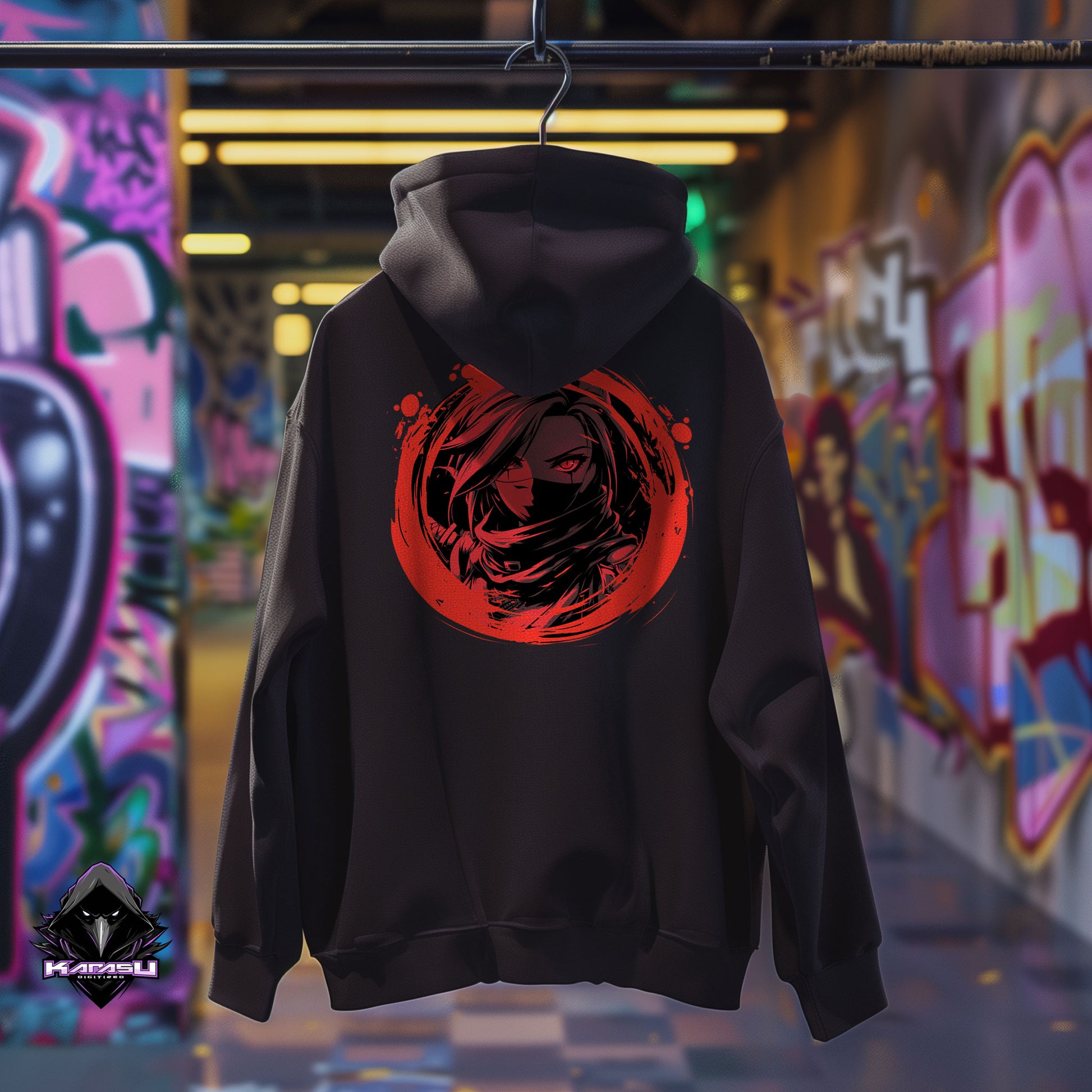 Ninja / Kunoichi Unisex Heavy Blend™ Hooded Sweatshirt – Karasu Digital